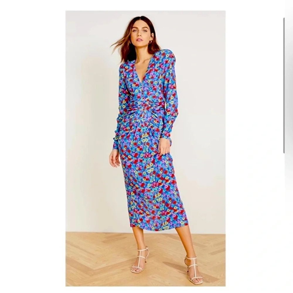 NWT Rotate Birger Christensen  Heather Dress in Poppy. Size 36/4.